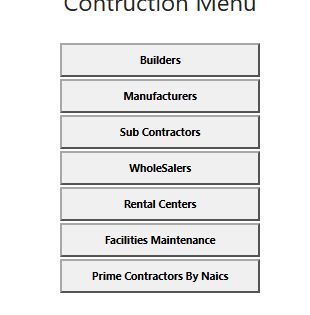 Construction Menu category buttons