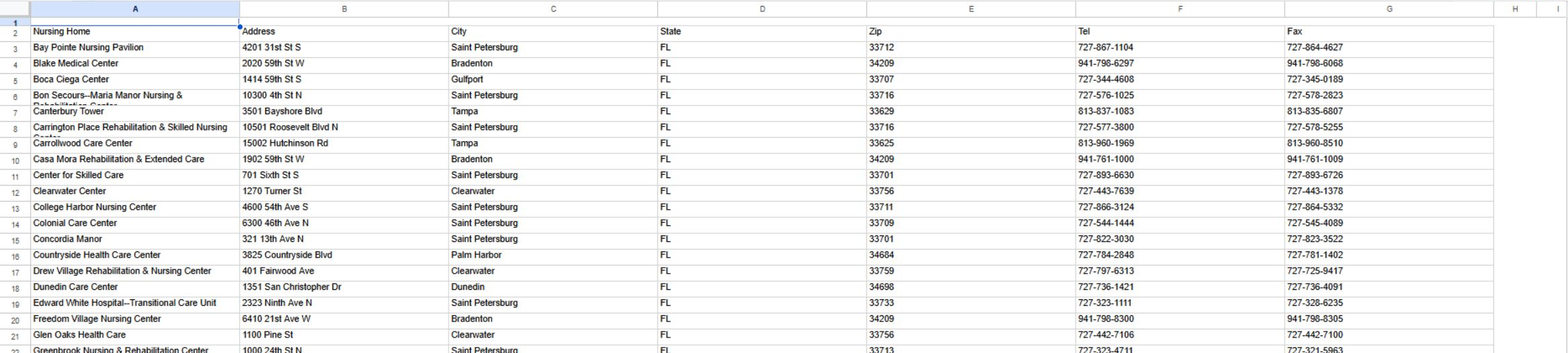 UMR Sheet4 nursing-home listings