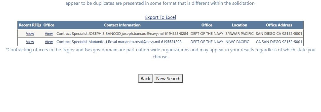 PSC D information-technology search results