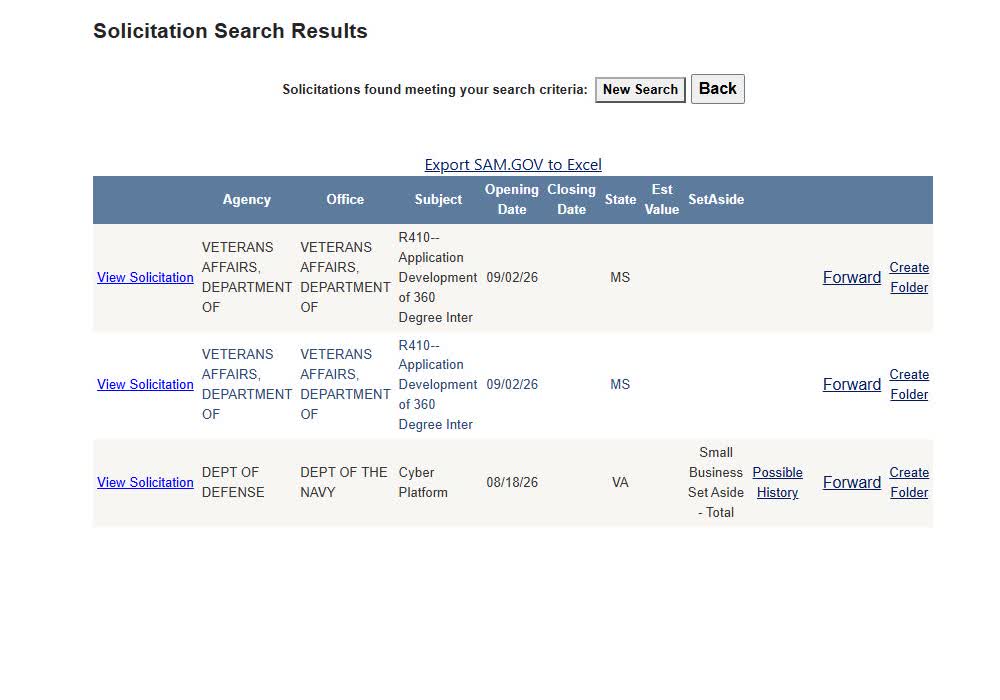 Actual Read the three returned rows screen