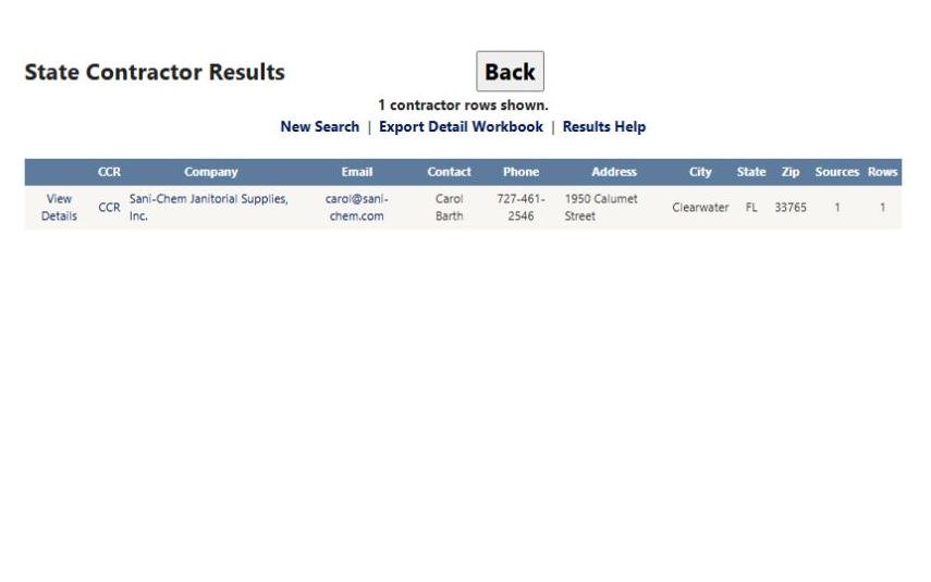 Company-name result for Sani-Chem in Florida