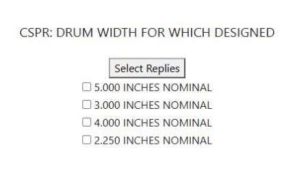 The available drum-width replies